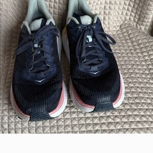 Hoka Navy and Pink Athletic Shoes
